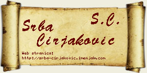 Srba Ćirjaković vizit kartica
